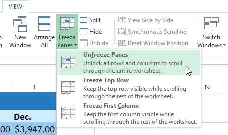 excel for mac anchor row
